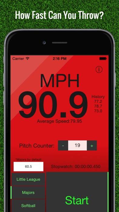 Baseball Pitch Speed App screenshot #1