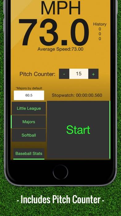 Baseball Pitch Speed App screenshot #2