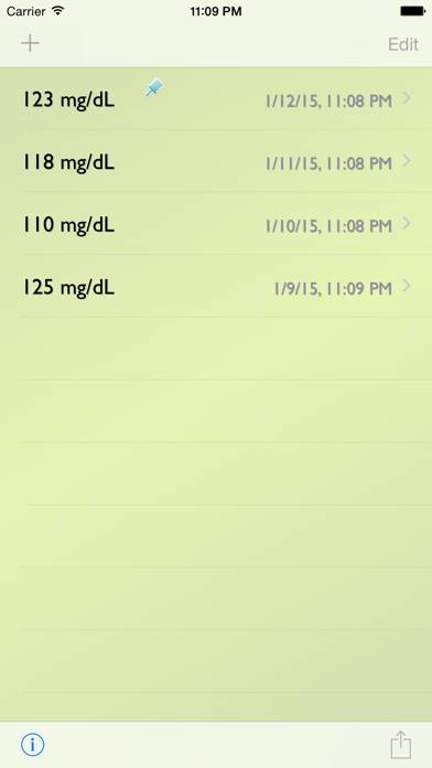 Glucose Recorder App screenshot #1