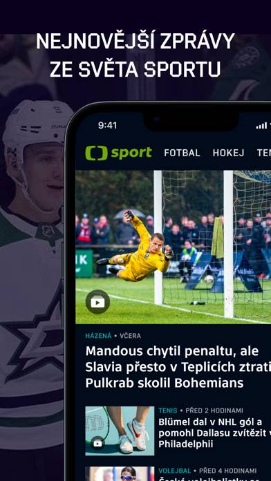ČT sport captura de pantalla