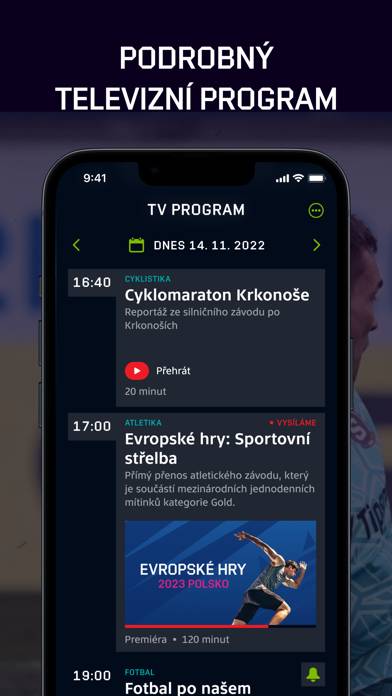 ČT sport Captura de pantalla de la aplicación #3
