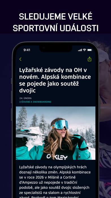 ČT sport Captura de pantalla de la aplicación #5