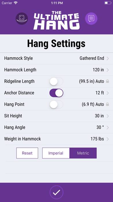 Hammock Hang Calculator App skärmdump #3