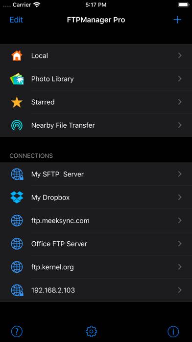 FTPManager Pro Captura de pantalla de la aplicación #1
