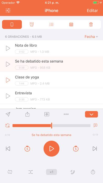 Grabadora de Voz HD Captura de pantalla de la aplicación