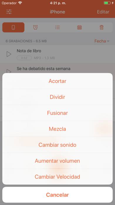 Grabadora de Voz HD Captura de pantalla de la aplicación
