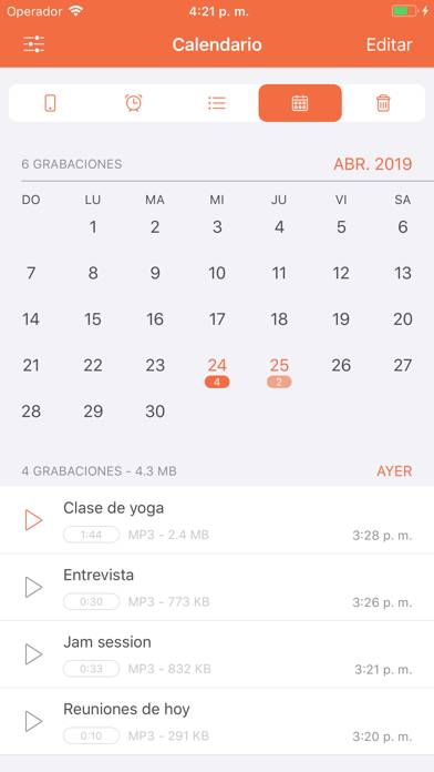 Grabadora de Voz HD Captura de pantalla de la aplicación