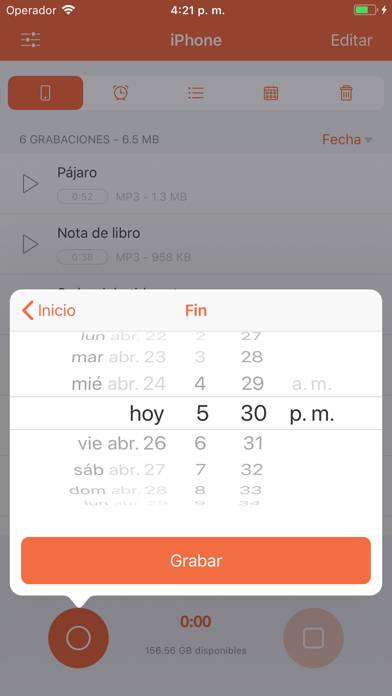 Grabadora de Voz HD Captura de pantalla de la aplicación