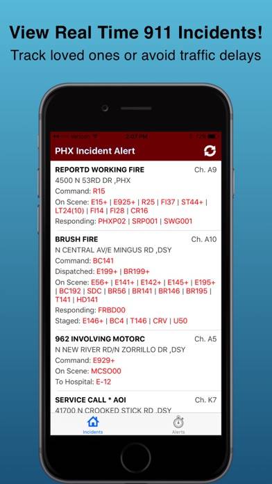 Incident Alert: PHX App screenshot #1