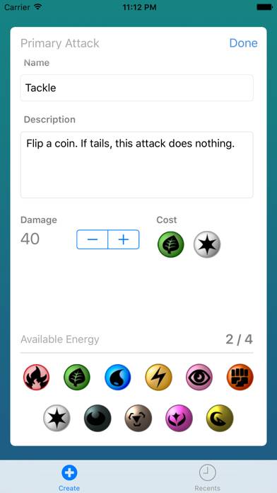 Card Builder for Pokemon Captura de pantalla de la aplicación #3