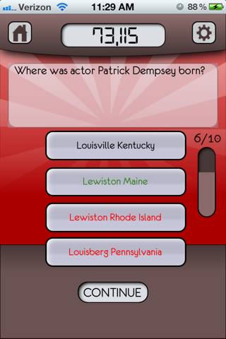 Greys Anatomy Trivia schermata del gioco