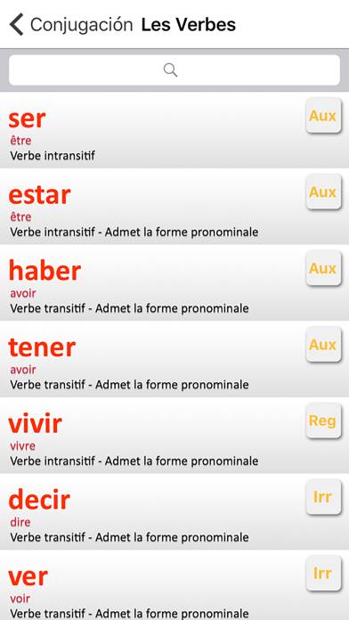 Conjugation : Spanish verbs App screenshot #1