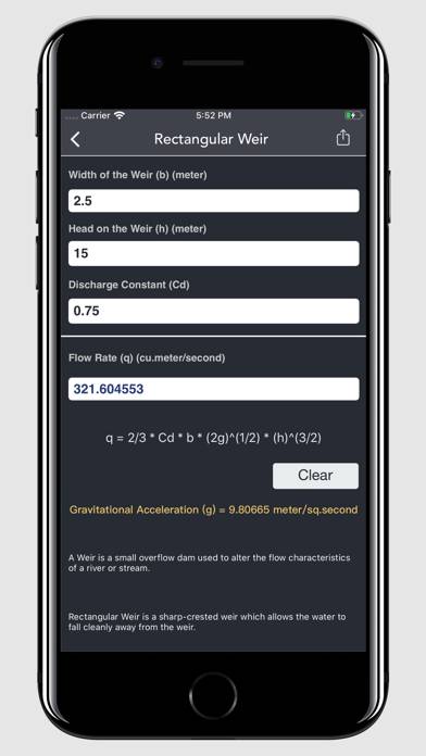 Fluid Mechanics Calculator Captura de pantalla de la aplicación #4