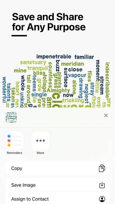 Word Collage App skärmdump