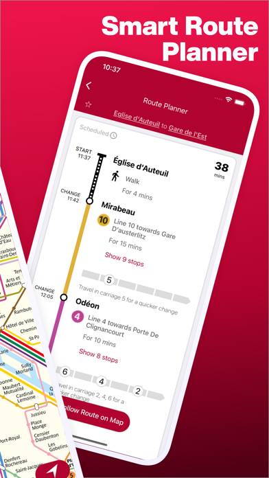 Paris Metro Map and Routes App screenshot #2