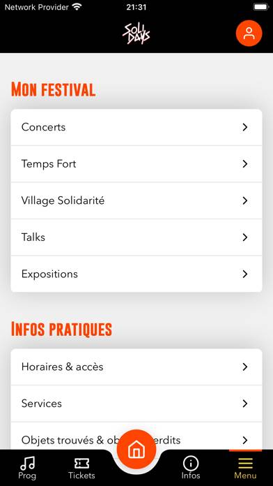 Solidays 2024 Capture d'écran de l'application