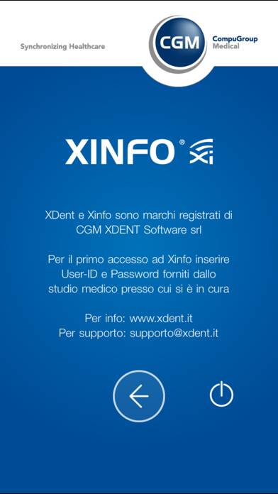 Xinfo Schermata dell'app