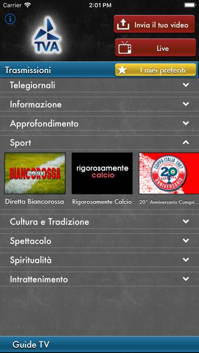 TVApp Schermata dell'app #2