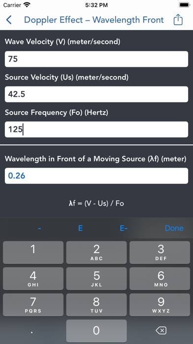 Acoustics Engineering Calc. App screenshot