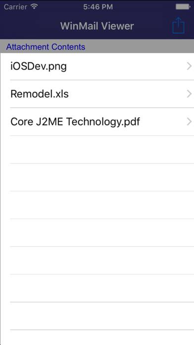 WinMail.dat Viewer for OS 10 Captura de pantalla de la aplicación #2