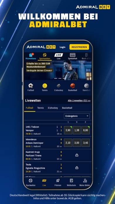 AdmiralBet Sportwetten & Slots App-Screenshot #2