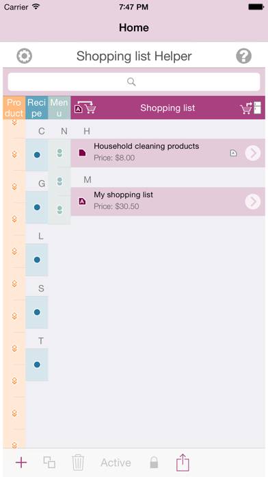 Shopping list Helper App screenshot #2