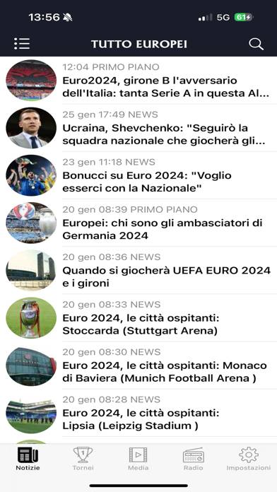 Tutto Europei Schermata dell'app #1