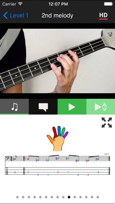 Beginner Bass method HD Schermata dell'app #3