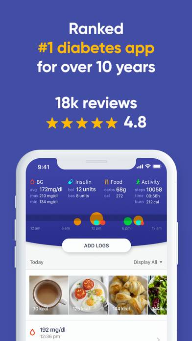 Glucose Buddy plus for Diabetes Schermata dell'app #1