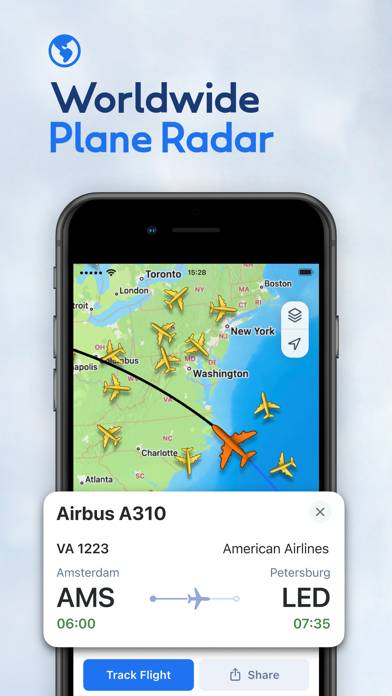Flight Tracker plus Schermata dell'app #1