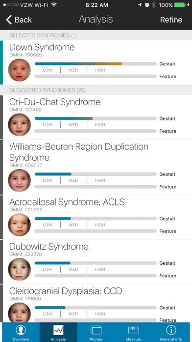 Face2Gene Capture d'écran de l'application
