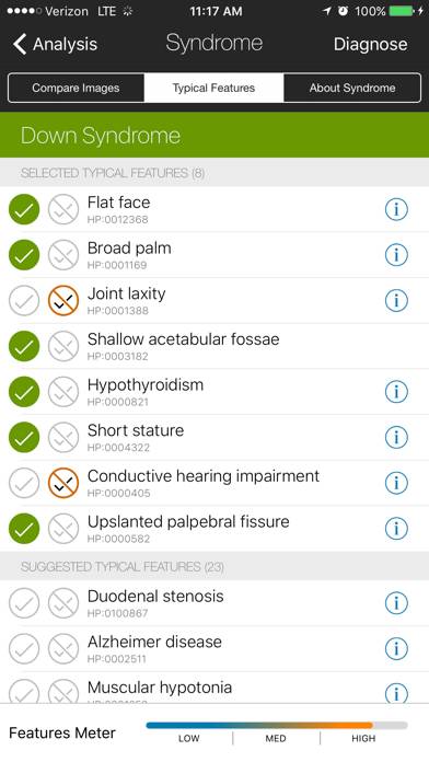 Face2Gene Capture d'écran de l'application