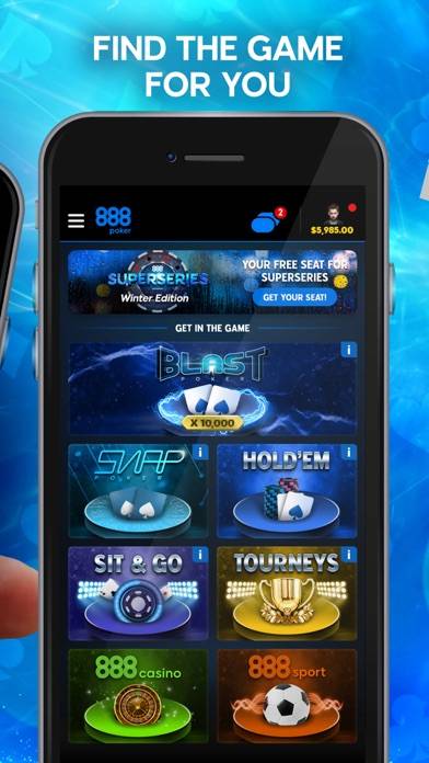 888 poker: Texas Holdem online Spiel-Screenshot