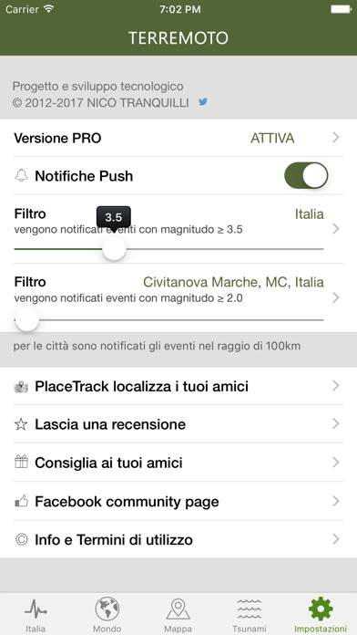 Terremoto Schermata dell'app #3