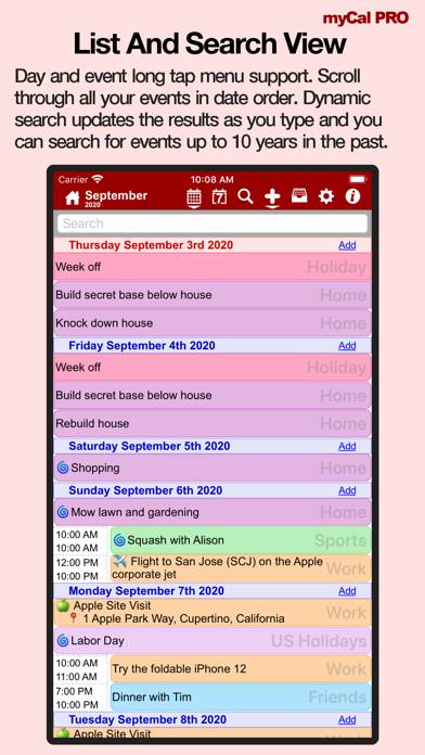 MyCal PRO Planner Capture d'écran de l'application #6