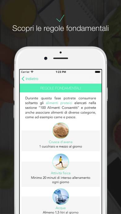 Dieta Dukan Schermata dell'app