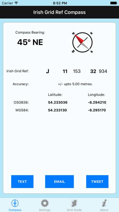 Irish Grid Ref Compass screenshot