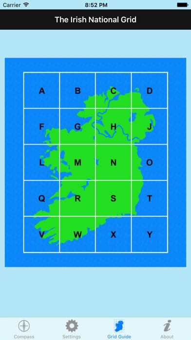 Irish Grid Ref Compass App screenshot