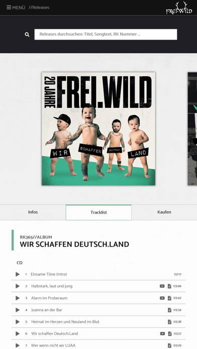 Frei.Wild App-Screenshot