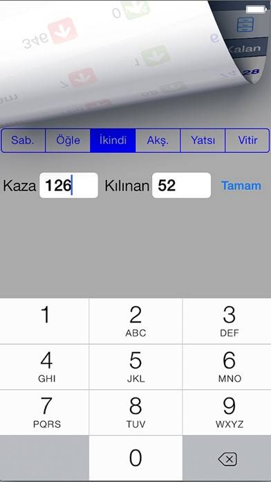 Kaza Namazı Takip App screenshot #2