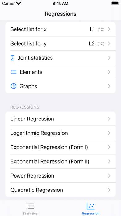 Statistics Calculator plus plus App screenshot