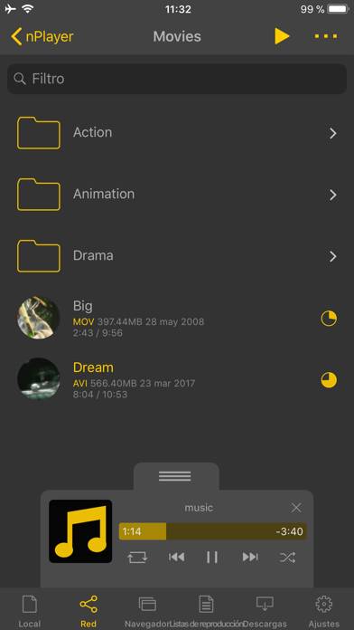 NPlayer Plus Captura de pantalla de la aplicación #1