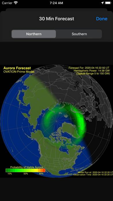 Aurora Forecast. Скриншот приложения #6