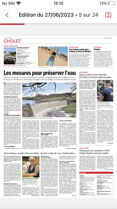 Le Courrier de l'Ouest Journal Capture d'écran de l'application