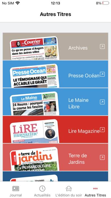 Le Courrier de l'Ouest Journal Capture d'écran de l'application