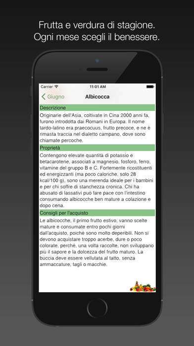 Frutta & Verdura di Stagione Schermata dell'app