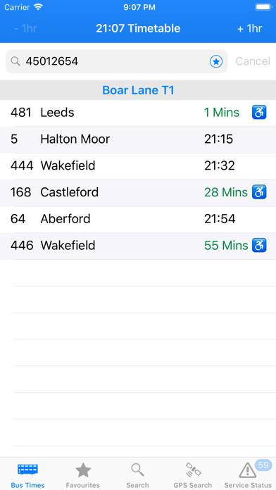 Bus Times - Yorkshire Bildschirmfoto