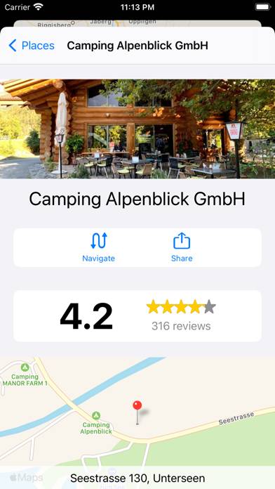Camp Places Finder App skärmdump #2