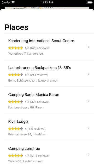 Camp Places Finder App skärmdump #3