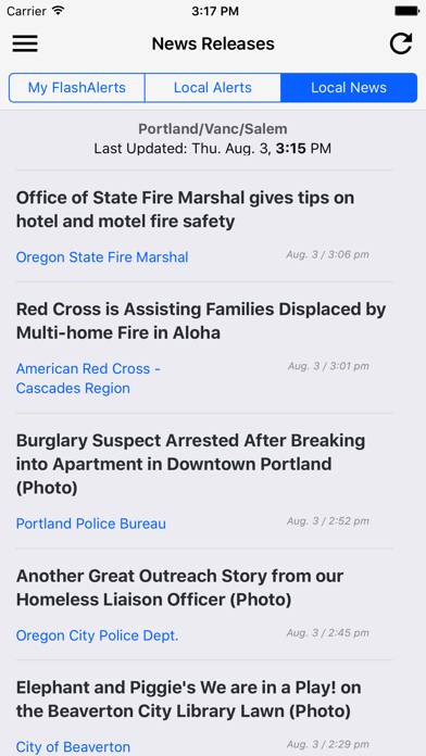 FlashAlert Messenger App screenshot